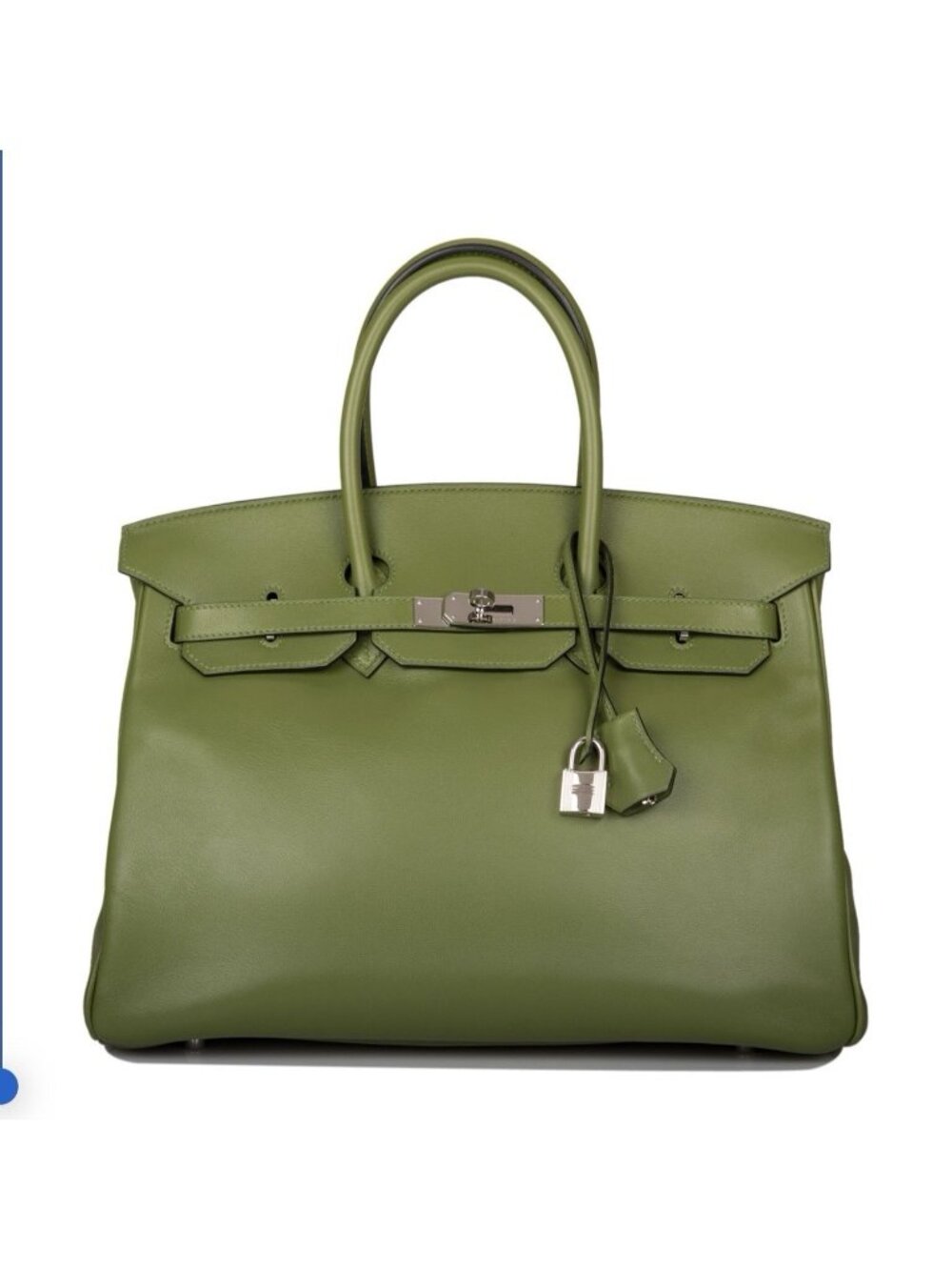 Authentic HERMES Pelouse Birkin 35cm in Swift Leather with Palladium Hardware
